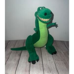 Disney Pixar Rex Toy Story Plush 14" Medium Green Dinosaur Stuffed Animal Toy